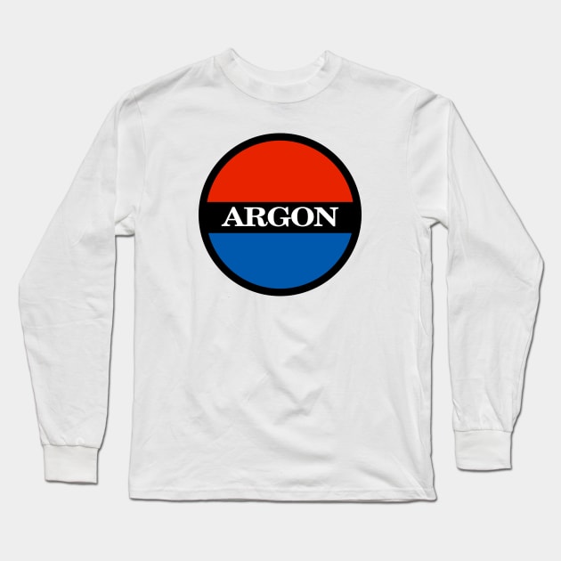 Argon Long Sleeve T-Shirt by BigOrangeShirtShop